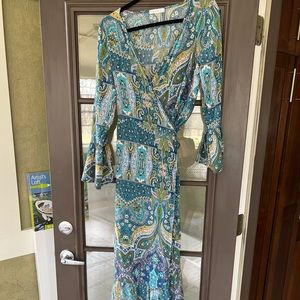 Paisley wrap dress